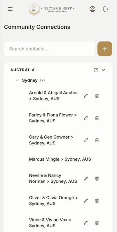 N&N App Menu Page