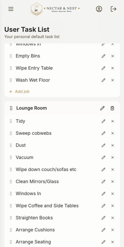 N&N App Menu Page