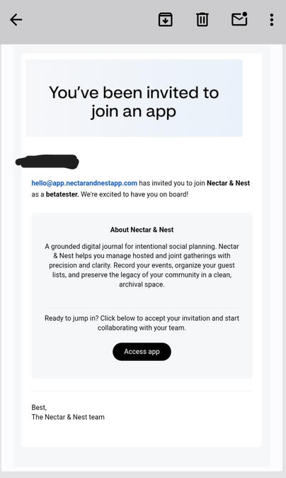 N&N App Menu Page